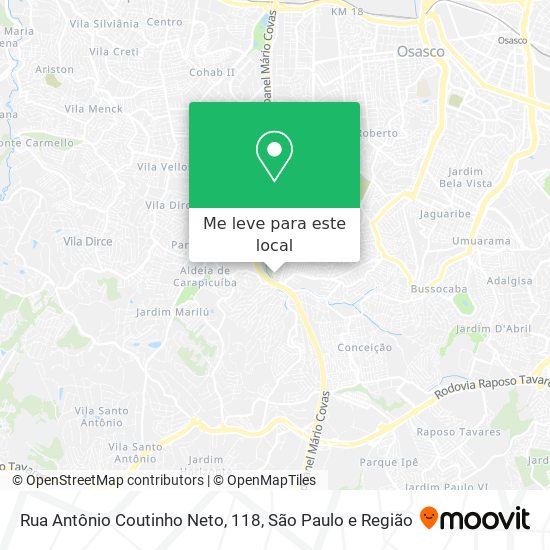 Rua Antônio Coutinho Neto, 118 mapa