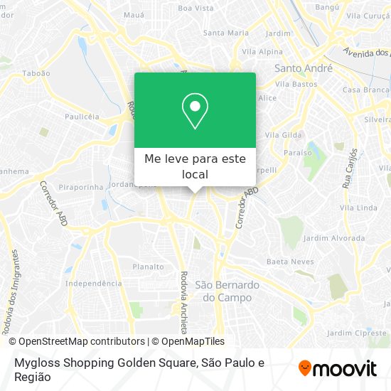 Mygloss Shopping Golden Square mapa