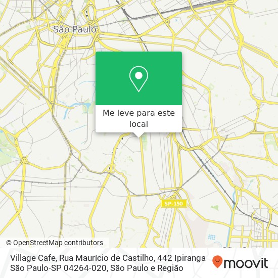 Village Cafe, Rua Maurício de Castilho, 442 Ipiranga São Paulo-SP 04264-020 mapa
