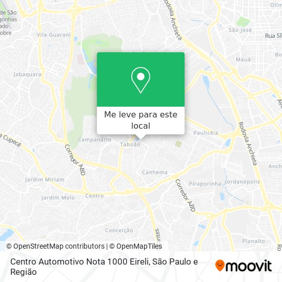 Centro Automotivo Nota 1000 Eireli mapa