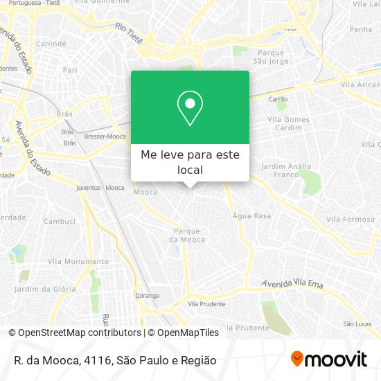 R. da Mooca, 4116 mapa
