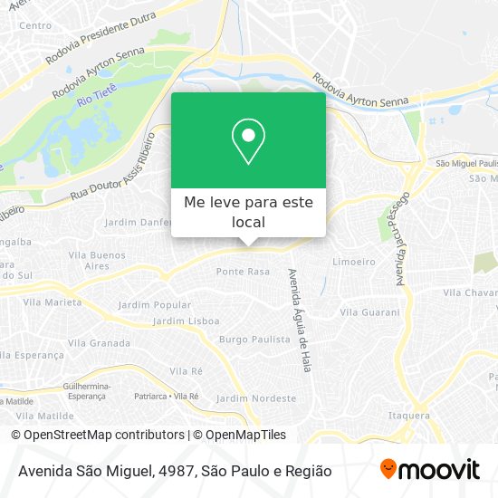 Avenida São Miguel, 4987 mapa