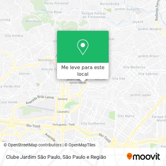 Clube Jardim São Paulo mapa