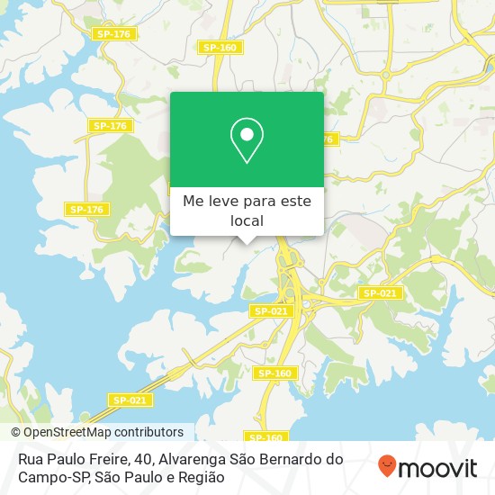 Rua Paulo Freire, 40, Alvarenga São Bernardo do Campo-SP mapa