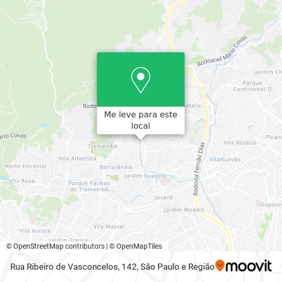 Rua Ribeiro de Vasconcelos, 142 mapa