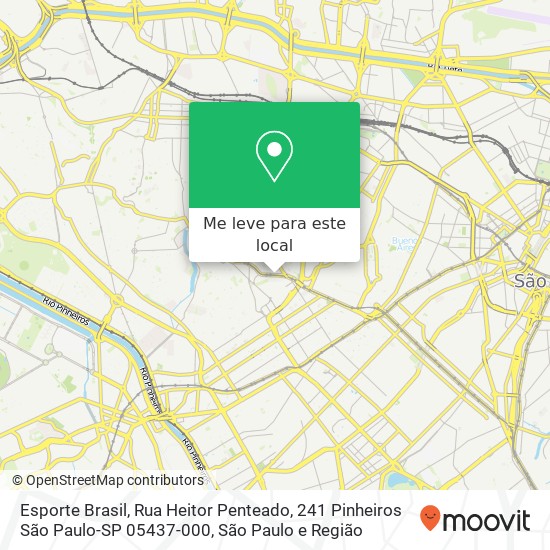 Esporte Brasil, Rua Heitor Penteado, 241 Pinheiros São Paulo-SP 05437-000 mapa