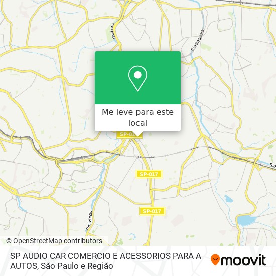 SP AUDIO CAR COMERCIO E ACESSORIOS PARA A AUTOS mapa
