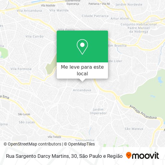 Rua Sargento Darcy Martins, 30 mapa