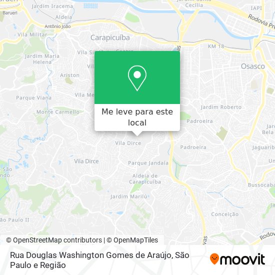 Rua Douglas Washington Gomes de Araújo mapa