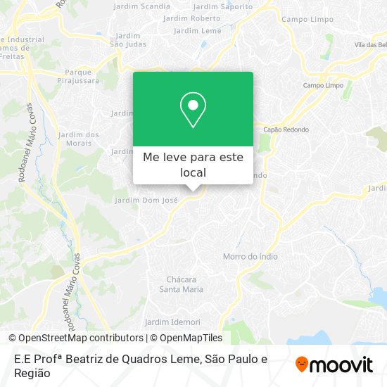 E.E Profª Beatriz de Quadros Leme mapa