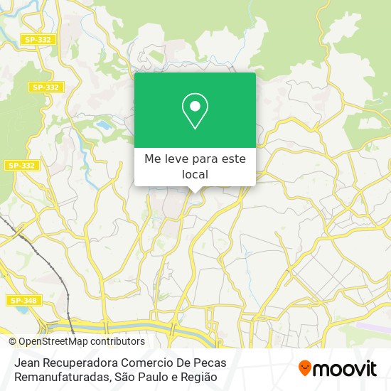 Jean Recuperadora Comercio De Pecas Remanufaturadas mapa