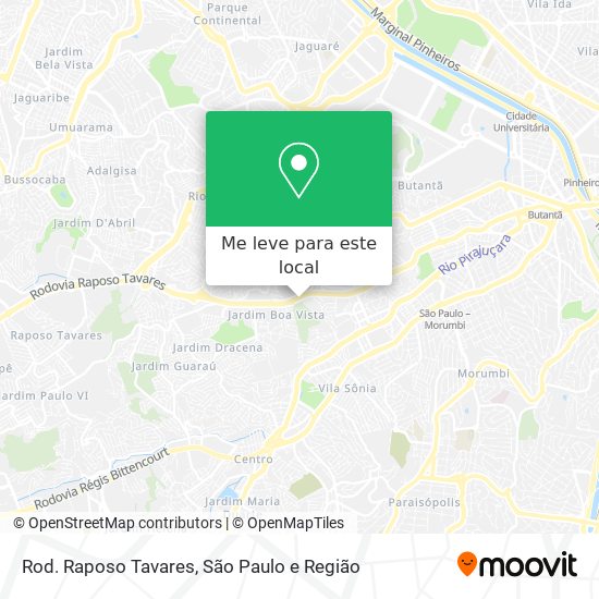 Rod. Raposo Tavares mapa