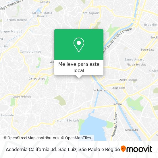 Academia California Jd. São Luiz mapa