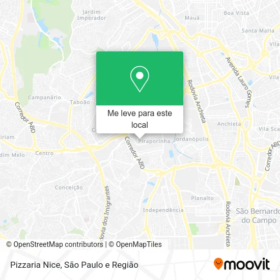 Pizzaria Nice mapa
