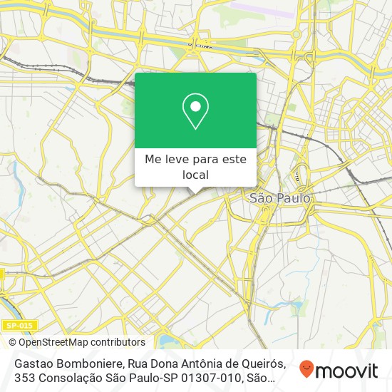 Gastao Bomboniere, Rua Dona Antônia de Queirós, 353 Consolação São Paulo-SP 01307-010 mapa