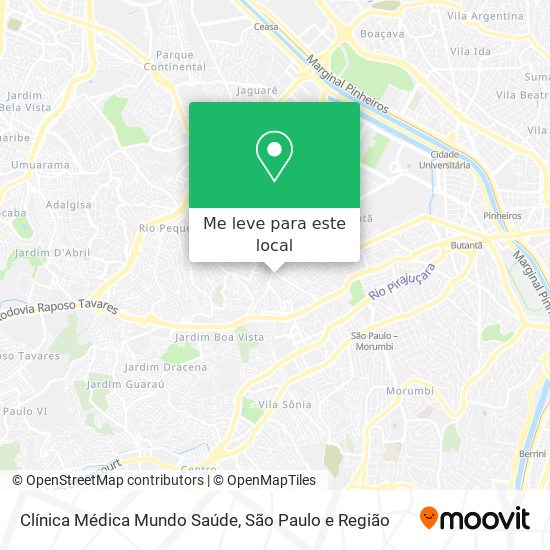 Clínica Médica Mundo Saúde mapa