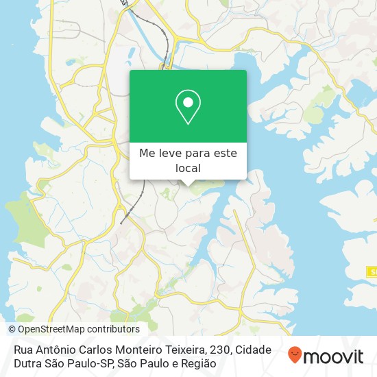 Rua Antônio Carlos Monteiro Teixeira, 230, Cidade Dutra São Paulo-SP mapa