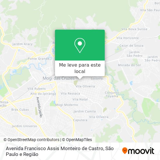 Avenida Francisco Assis Monteiro de Castro mapa