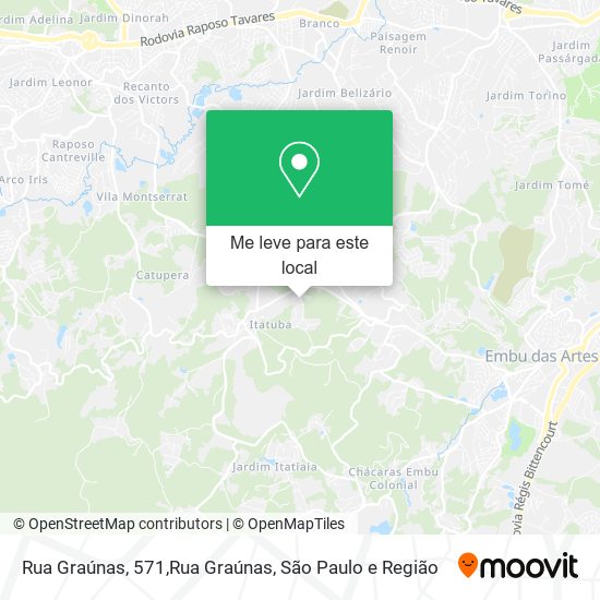 Rua Graúnas, 571,Rua Graúnas mapa