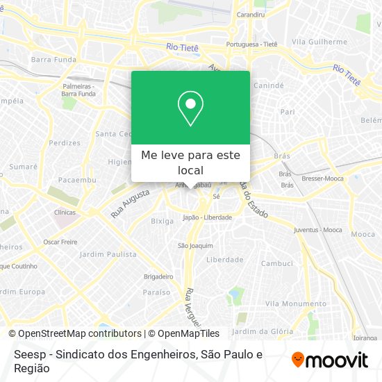 Seesp - Sindicato dos Engenheiros mapa