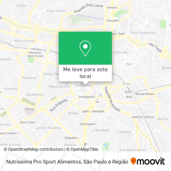 Nutrissima Pro Sport Alimentos mapa