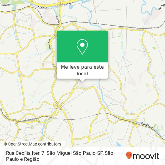 Rua Cecília Iter, 7, São Miguel São Paulo-SP mapa