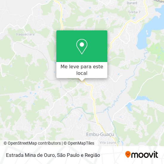 Estrada Mina de Ouro mapa