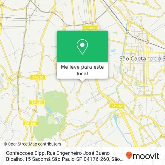 Confeccoes Elpp, Rua Engenheiro José Bueno Bicalho, 15 Sacomã São Paulo-SP 04176-260 mapa