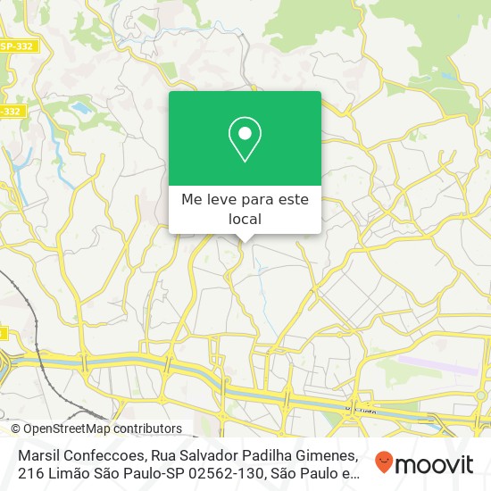 Marsil Confeccoes, Rua Salvador Padilha Gimenes, 216 Limão São Paulo-SP 02562-130 mapa
