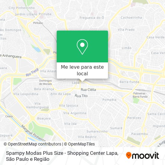 Spampy Modas Plus Size - Shopping Center Lapa mapa