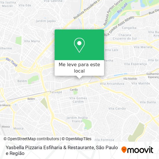 Yasbella Pizzaria Esfiharia & Restaurante mapa