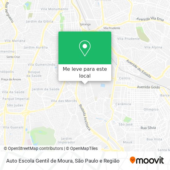 Auto Escola Gentil de Moura mapa