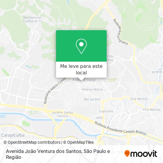 Avenida João Ventura dos Santos mapa