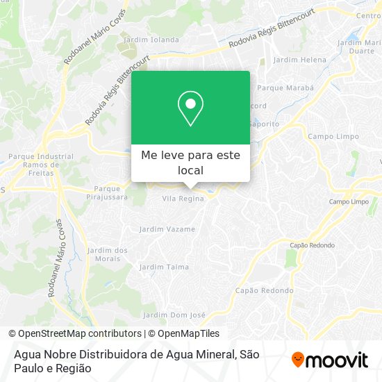 Agua Nobre Distribuidora de Agua Mineral mapa