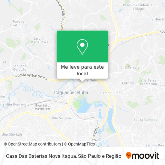 Casa Das Baterias Nova Itaqua mapa