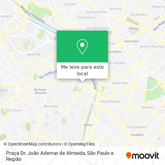Praça Dr. João Ademar de Almeida mapa