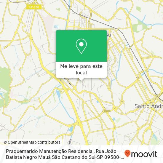 Praquemarido Manutenção Residencial, Rua João Batista Negro Mauá São Caetano do Sul-SP 09580-580 mapa