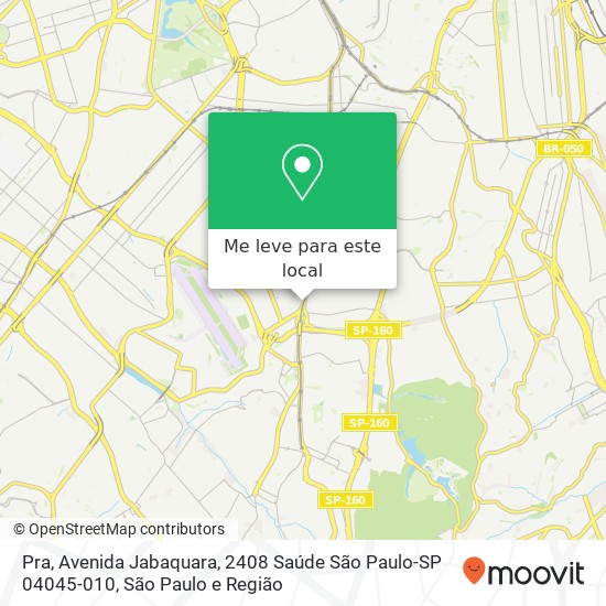 Pra, Avenida Jabaquara, 2408 Saúde São Paulo-SP 04045-010 mapa