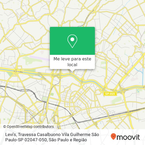 Levi's, Travessa Casalbuono Vila Guilherme São Paulo-SP 02047-050 mapa