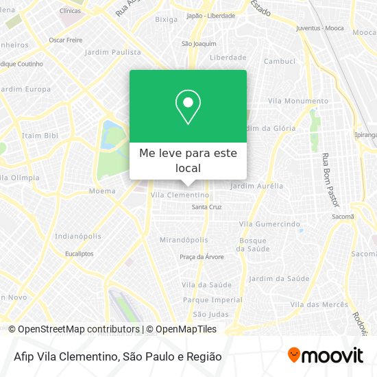 Afip Vila Clementino mapa