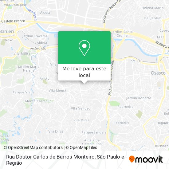 Rua Doutor Carlos de Barros Monteiro mapa