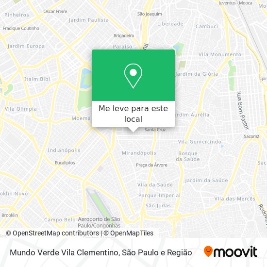 Mundo Verde Vila Clementino mapa