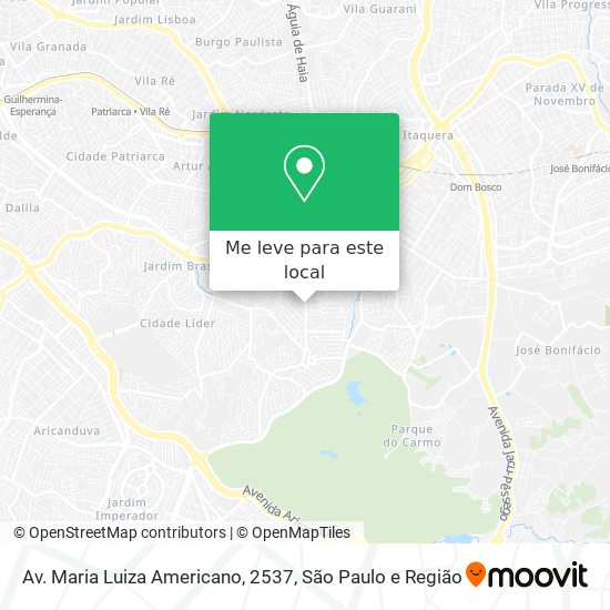 Av. Maria Luiza Americano, 2537 mapa