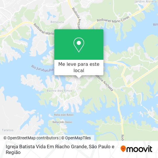 Igreja Batista Vida Em Riacho Grande mapa