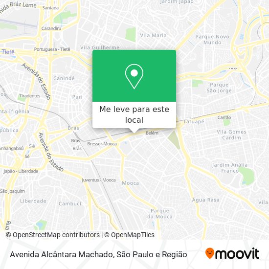 Avenida Alcântara Machado mapa