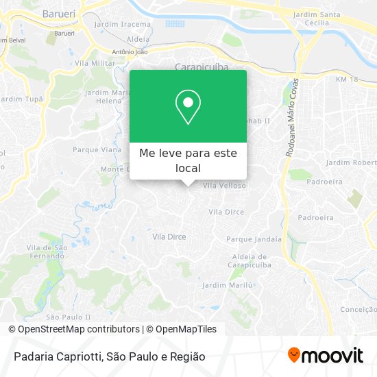 Padaria Capriotti mapa