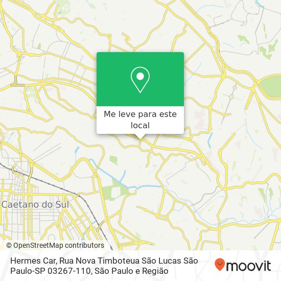 Hermes Car, Rua Nova Timboteua São Lucas São Paulo-SP 03267-110 mapa