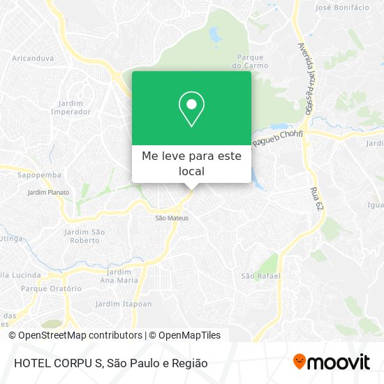 HOTEL CORPU S mapa