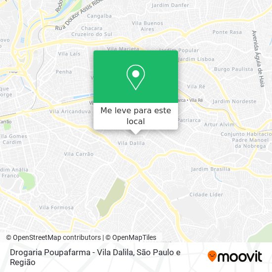Drogaria Poupafarma - Vila Dalila mapa