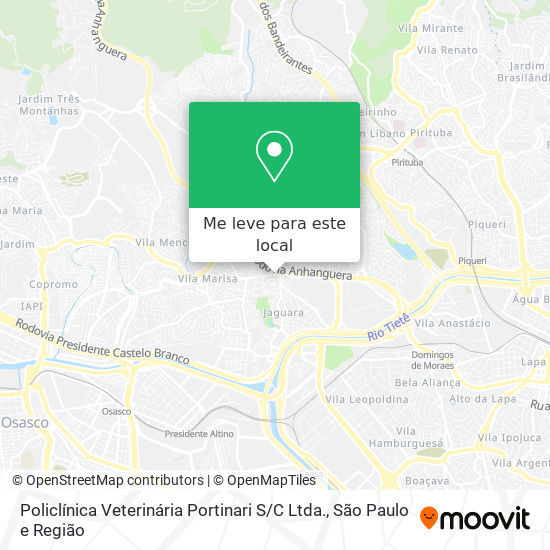 Policlínica Veterinária Portinari S / C Ltda. mapa